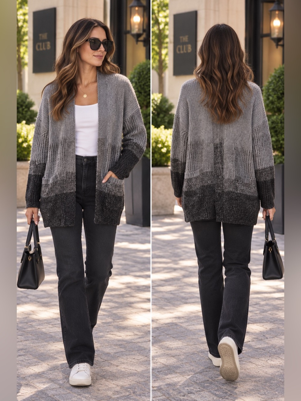 NWOT - Sidedeel Women's Color Block Cardigan - Size XL
